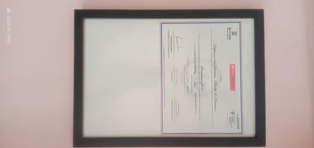 VLCC Framed Diploma